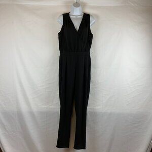 Annie Griffin Jumpsuit 8 Black Sleeveless Crossover Neckline